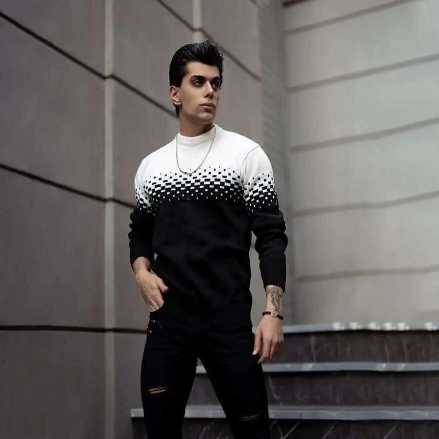 👚نام: بافت مردانه دو رنگ‌
