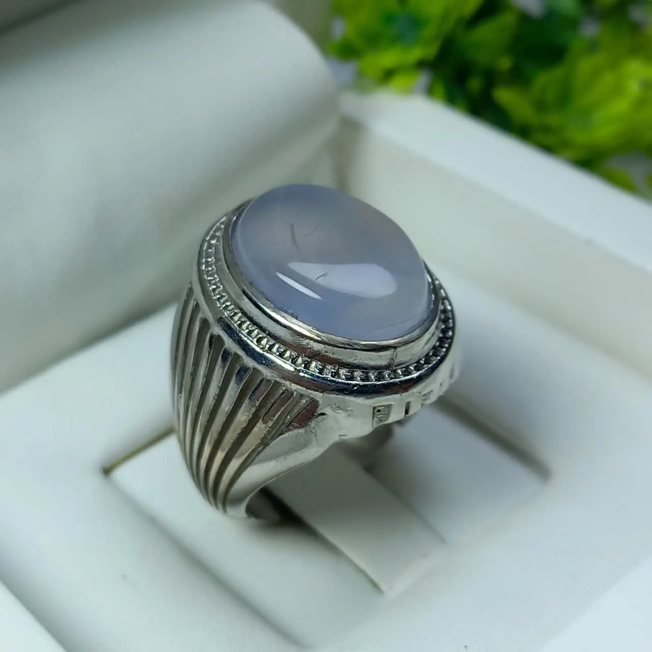 ✅انگشتر مردانه عقیق #یمن_کبود💜
