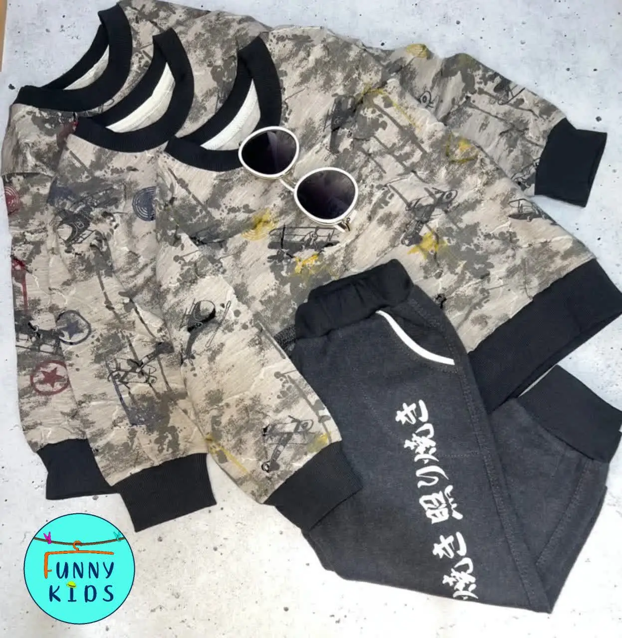 #بلوز_شلوار_پسرانه مدل هلکوپتری
