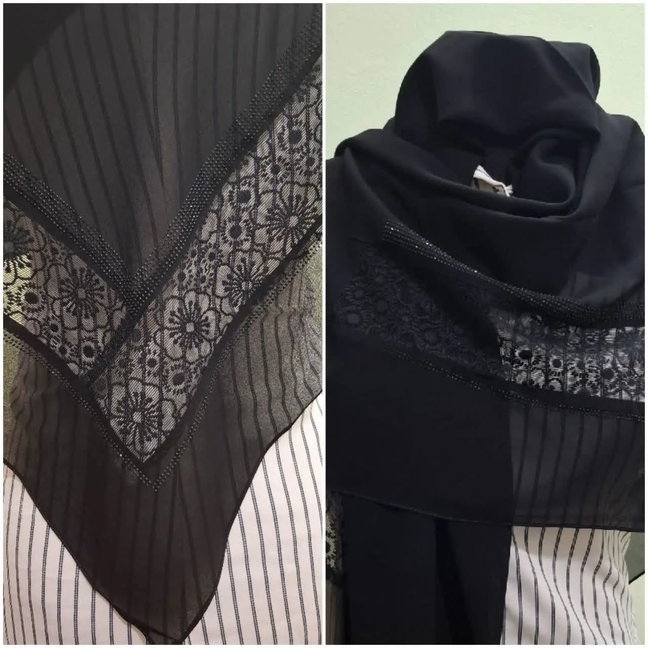 روسری مدل حاشیه گیپور😍
