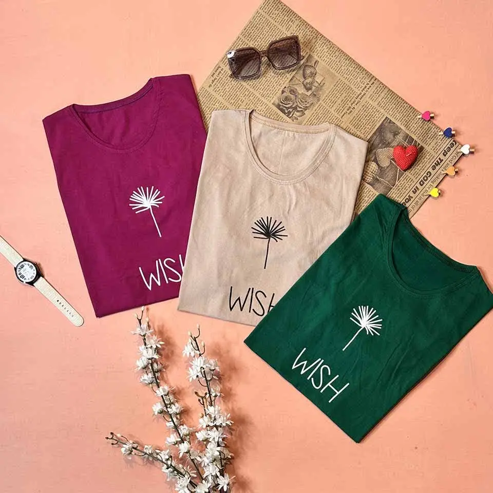 🛍تیشرت زنانه و دخترانه طرحدار چاپی قاصدک🌸
