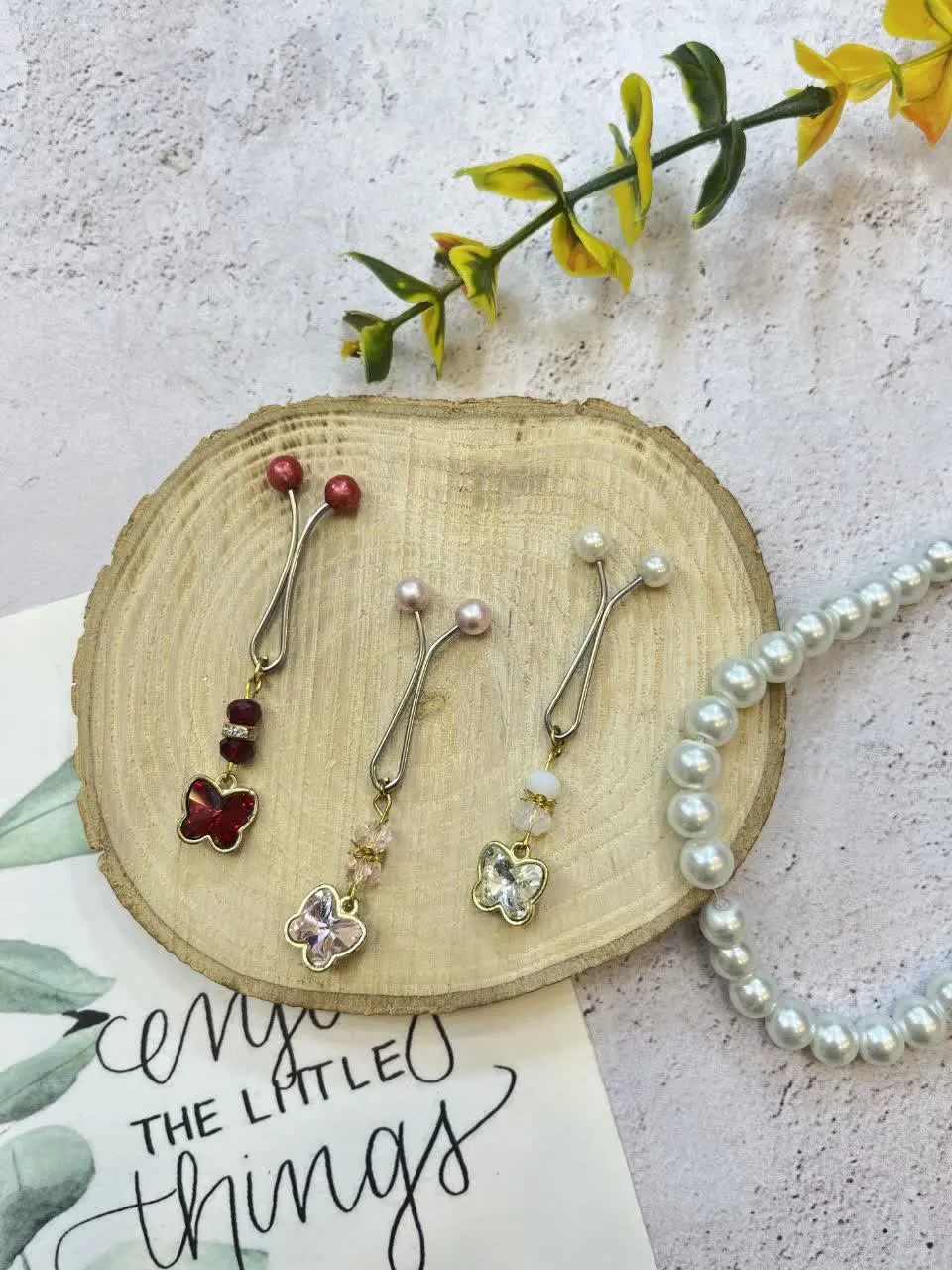 گیره روسری آویزدار مینی پروانه