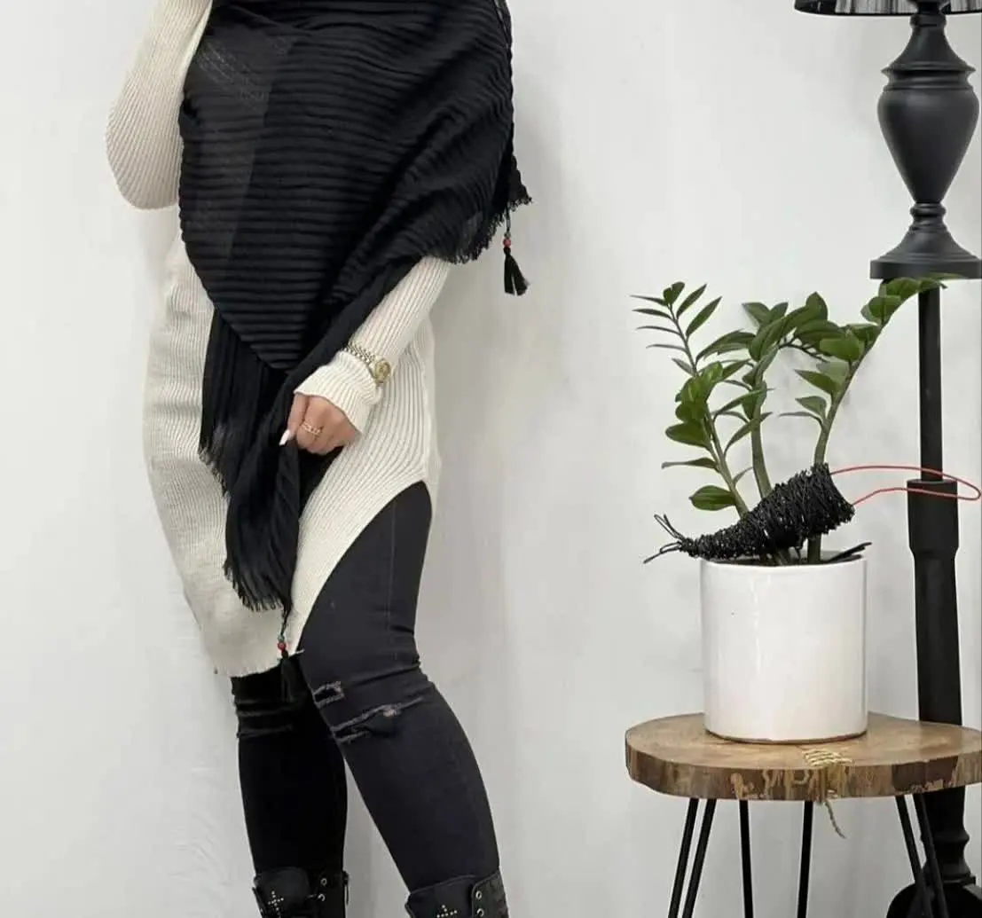 نام: شال پلیسه حصیری 
