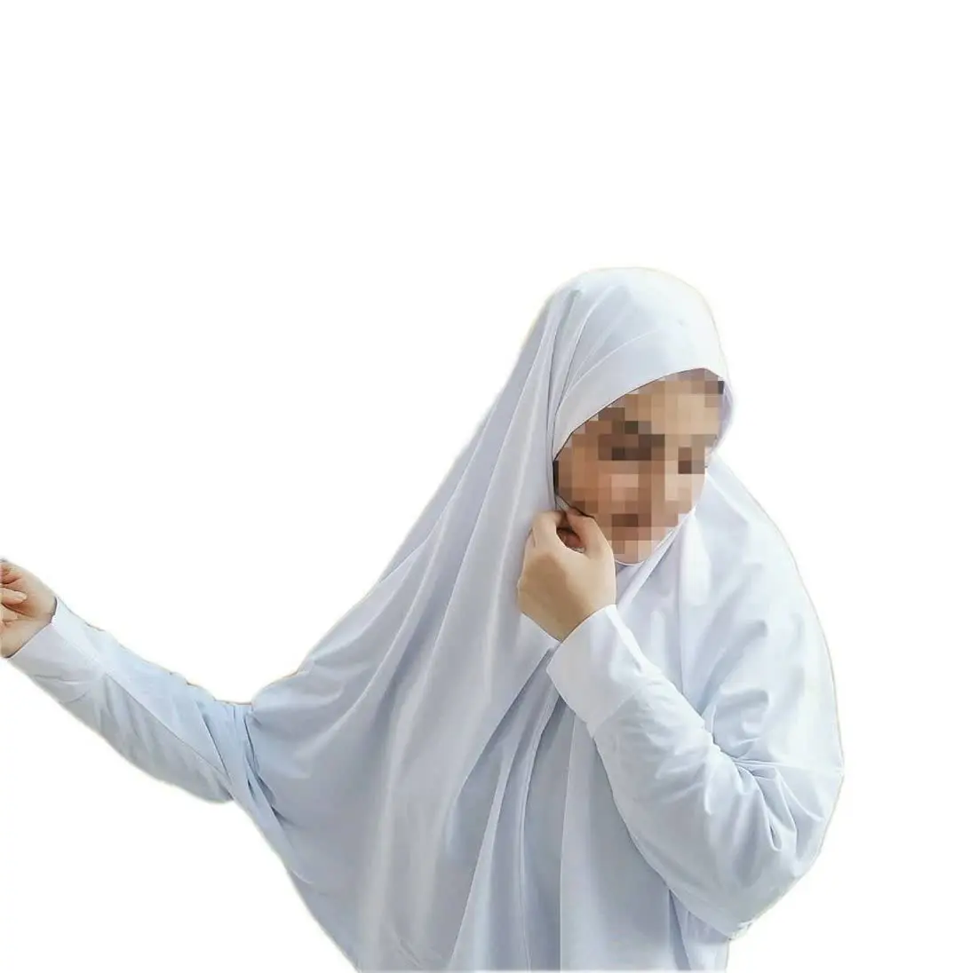🌸 مقنعه نماز آستیندار سفید موجود هست
