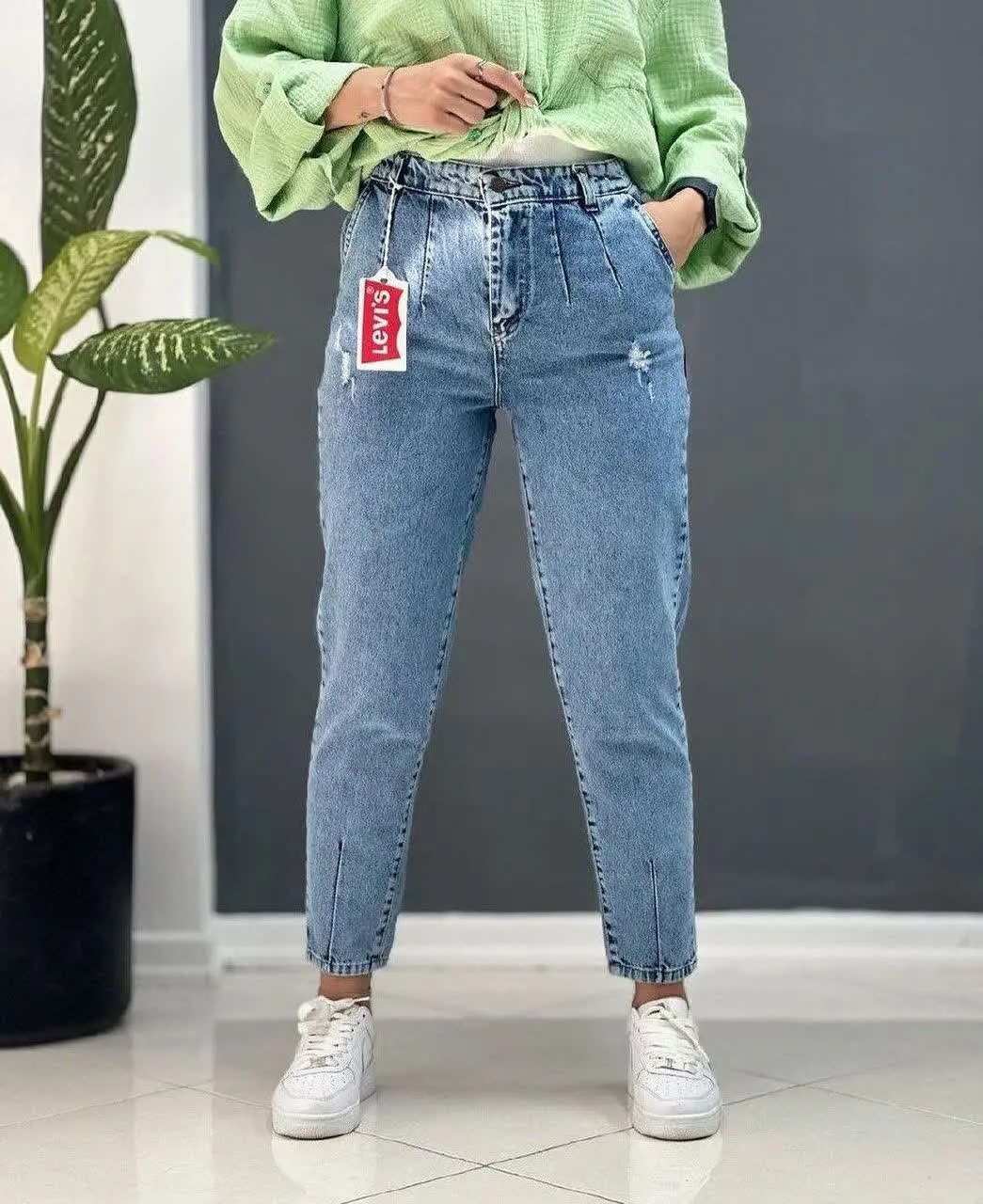 شلوار مام‌ استایل جین
