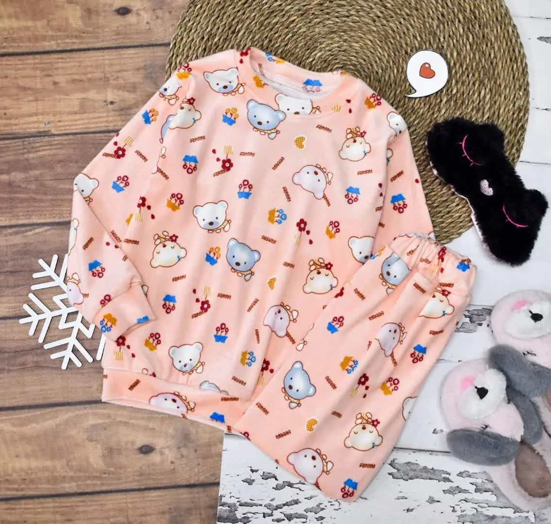 بلوز و شلوار مخمل خرس😍😍😍
