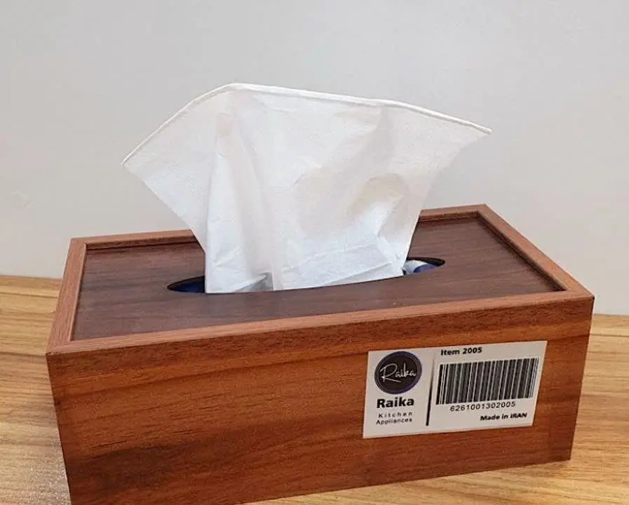 جا دستمال چوبی 
