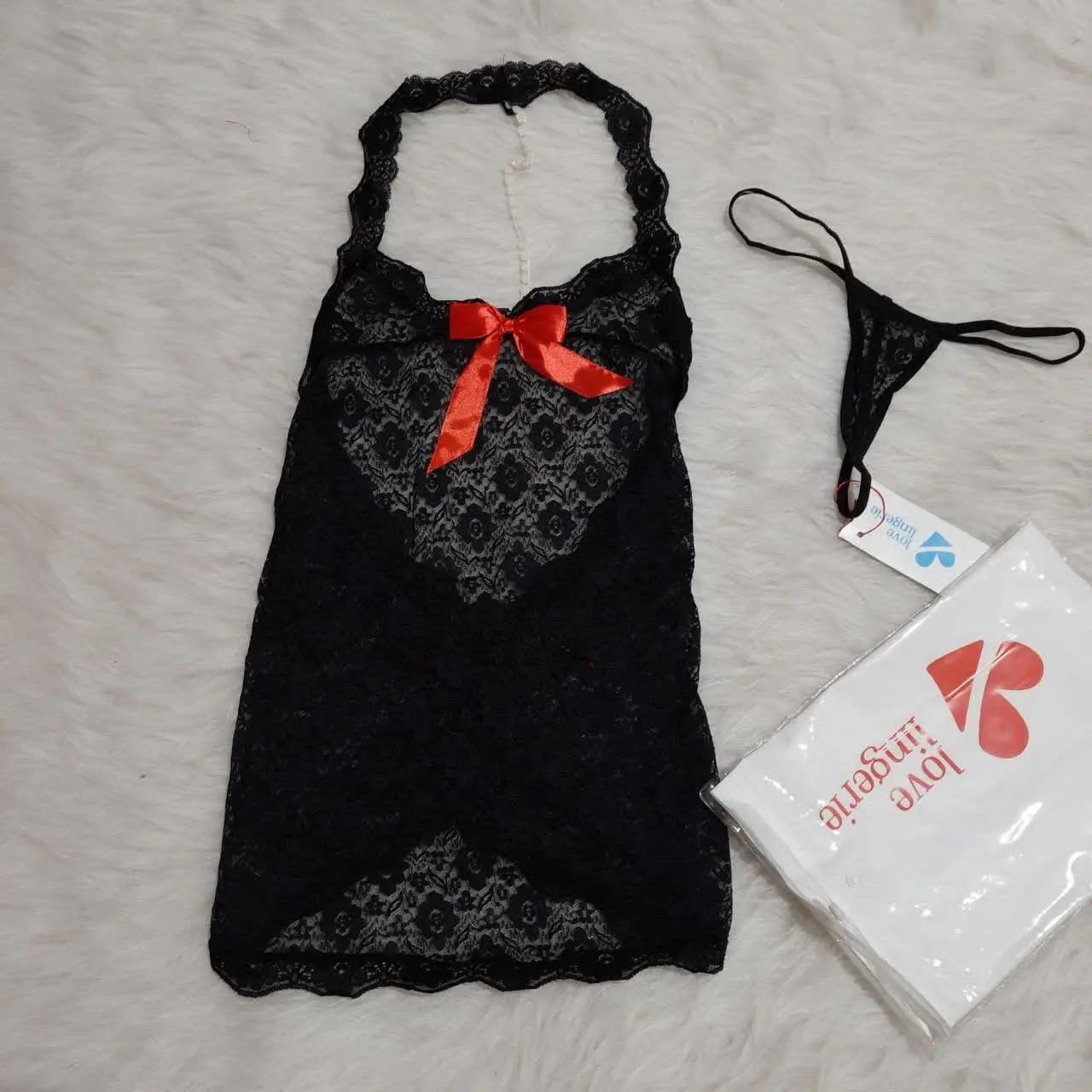 لباس خواب Love ❤️👙پشت مرواریدی
