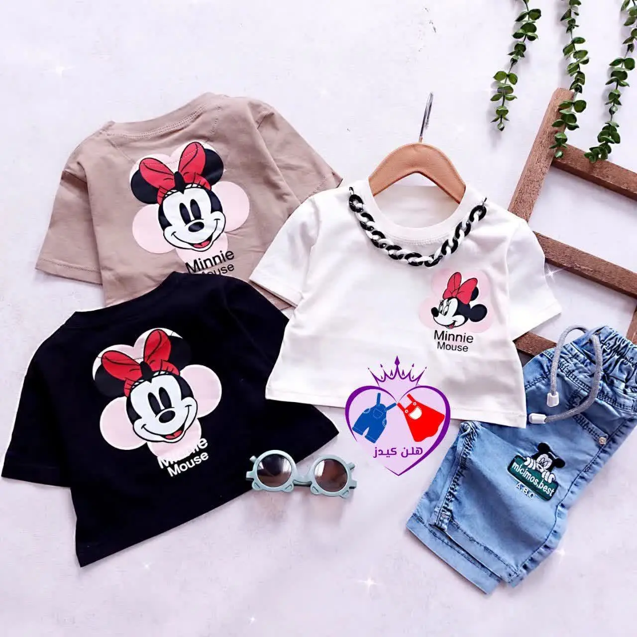 کراپ آستین کوتاه مینی موس
