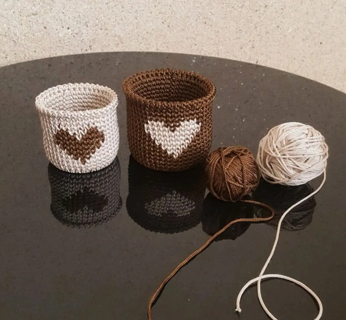 نظم دهنده میز #آرایش بافته شده با نخ مکرومه🧶🪡🧵
