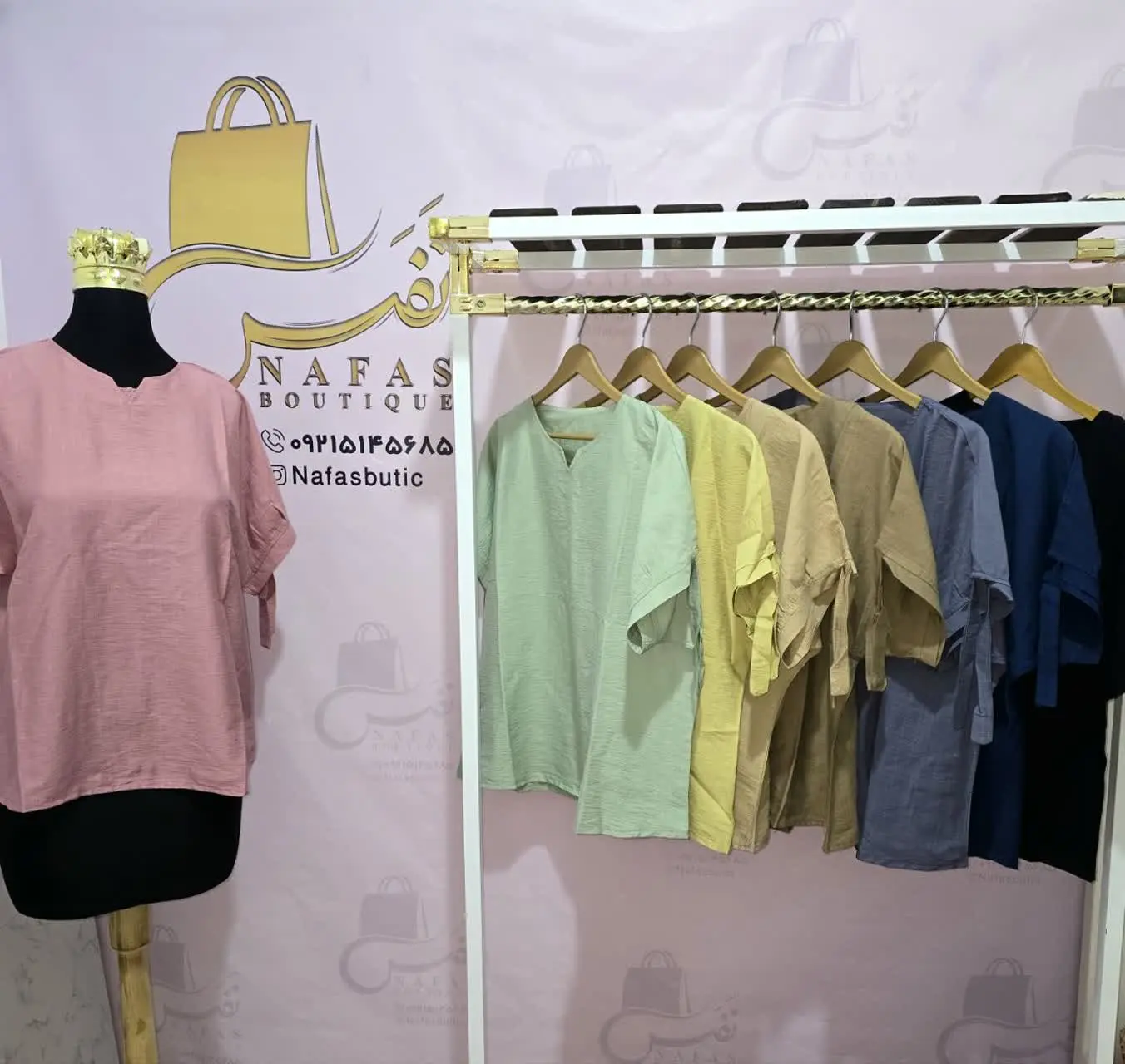 🛍 نام محصول: تیشرت آستین گره‌ای
