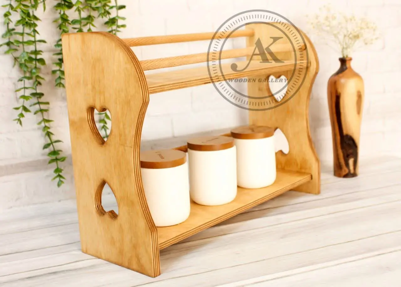 استند پاسماوری تک چوبی ۲طبقه
