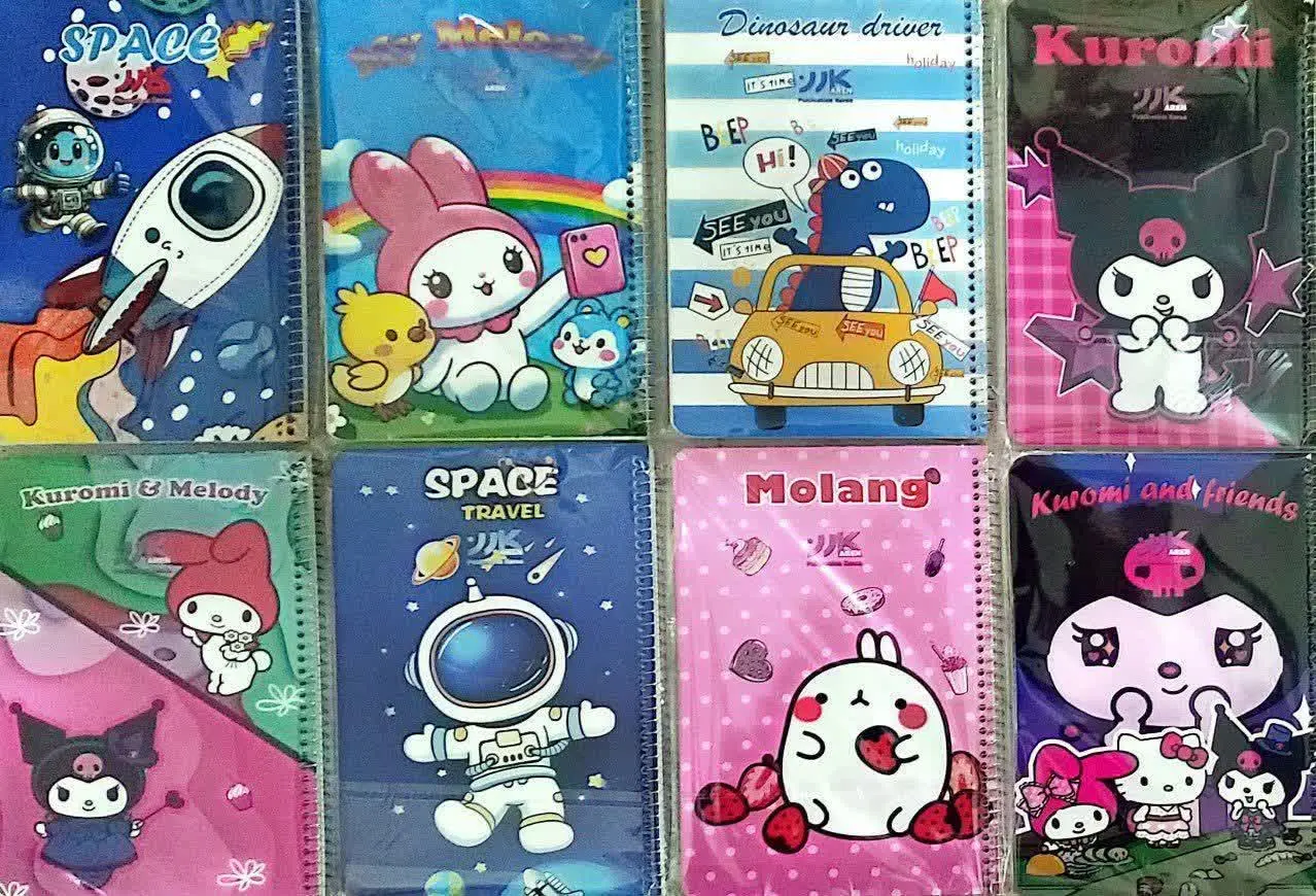 دفتر ۵۰ برگ نقاشی رحلی سیمی فانتزی تک سلفون اعلا با کاغذ ۷۰ گرم
