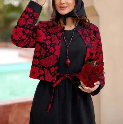 ست سه تیکه اسرا بمب فروش گل گلی کت
