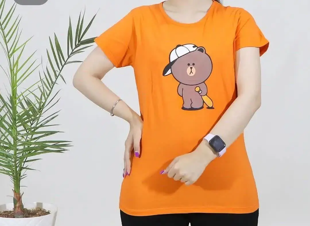 تیشرت خرس بیسبالی نارنجی، زرد،، سدری، موجود 

