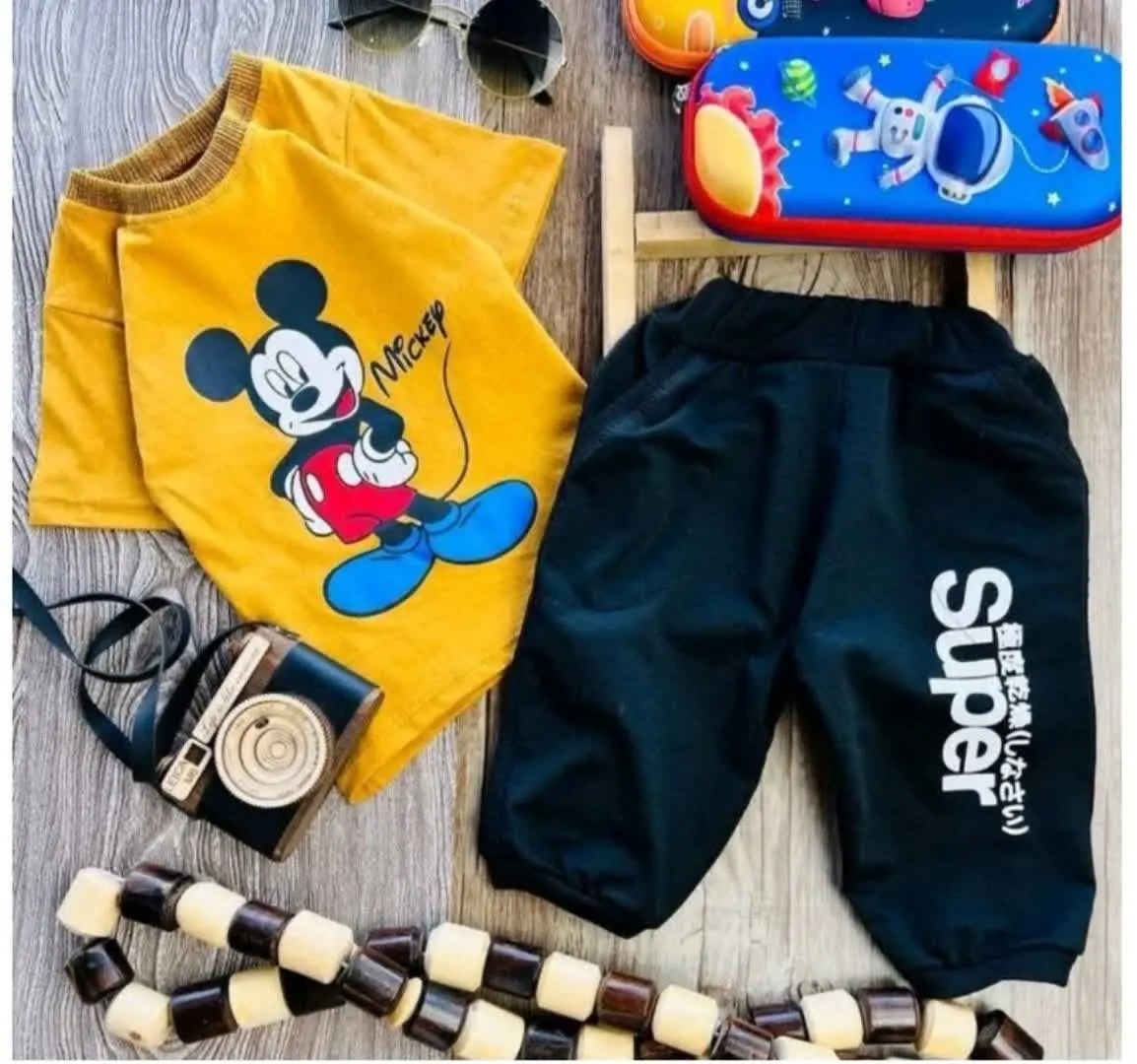 👑نام محصول: تیشرت وشلوارک اسپرت میکی

