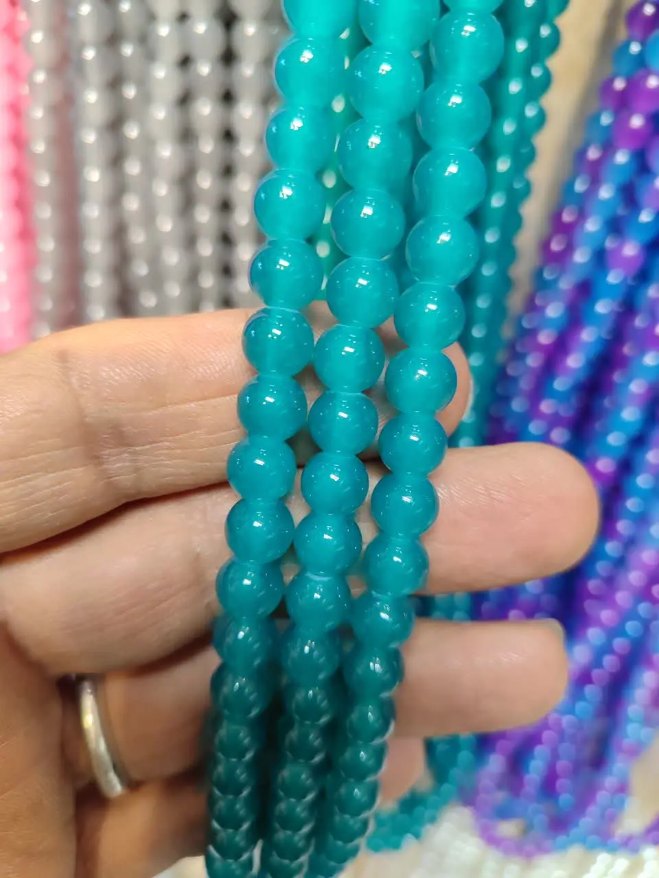 🌺 #مروارید_تکرنگ #سایز۸ 
