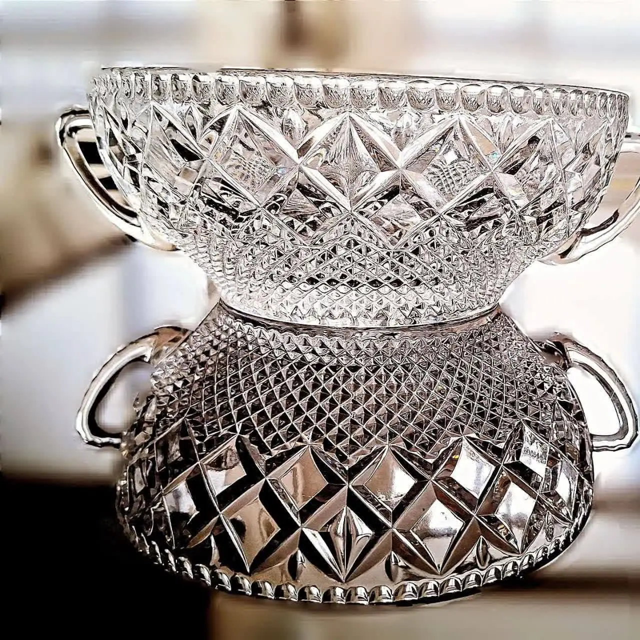 میوه خوری کریستال خشتی
