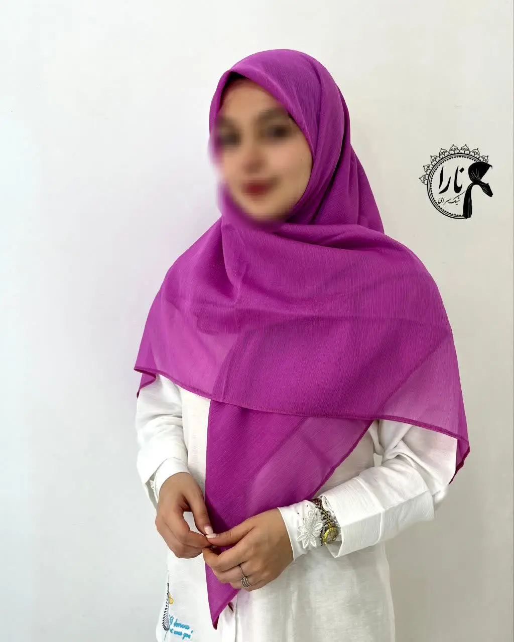 حریرکریشه شاین ارکیده مدل ساده

