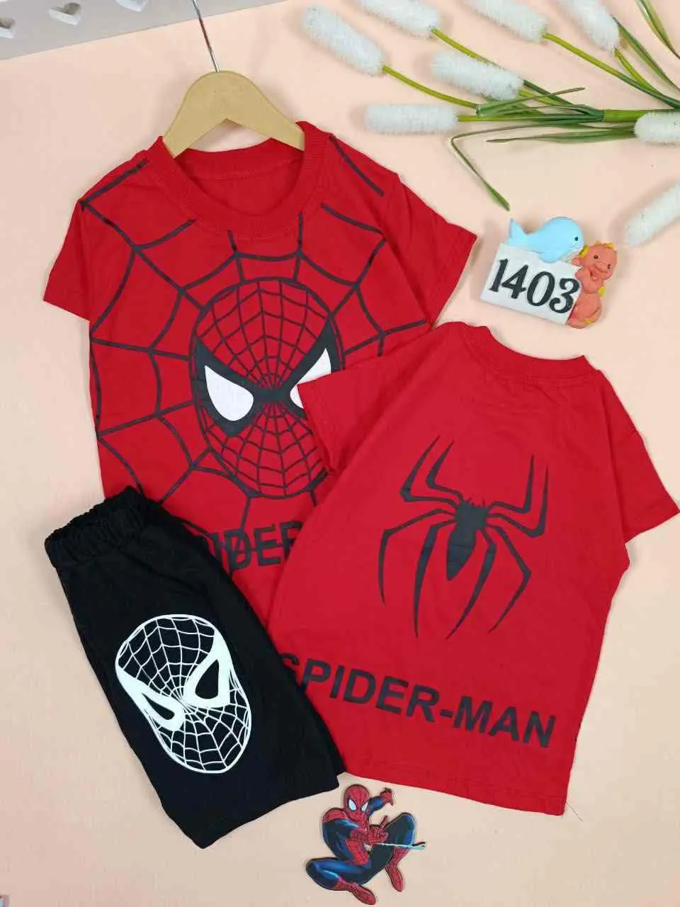 تیشرت شلوارک مردعنکبوتی 
