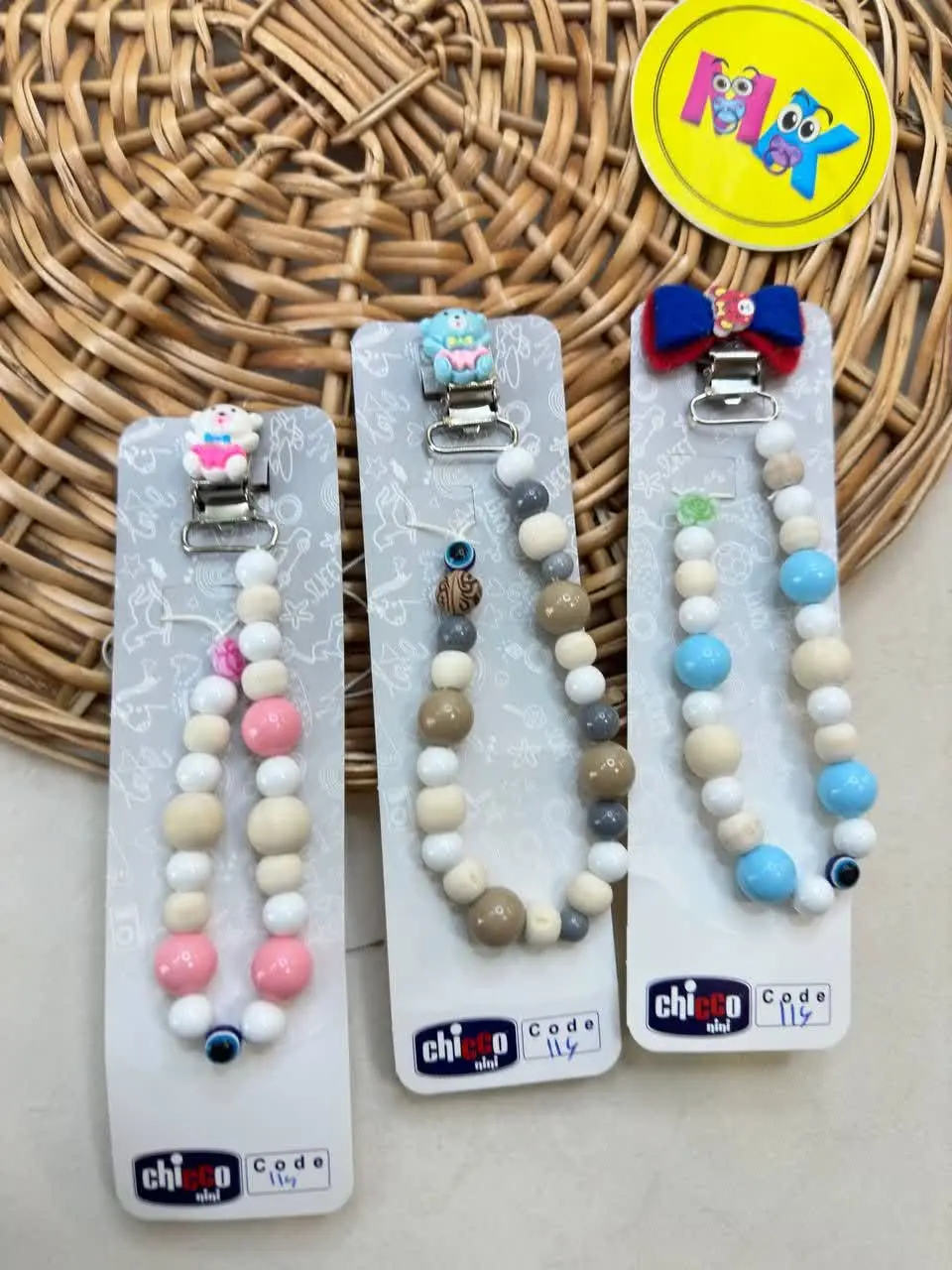 زنجیر پستونک چوبی (چیکو ۱۱۶) نوزادی و کودک کد ۴۱۰۰۳ 
