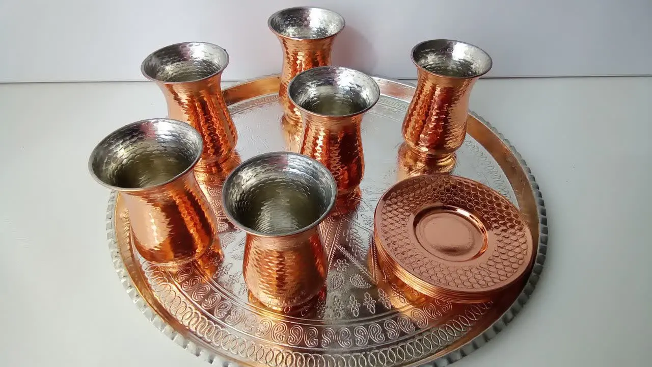 🌺 استکان و نعلبکی و قندان چکشی 🌺
