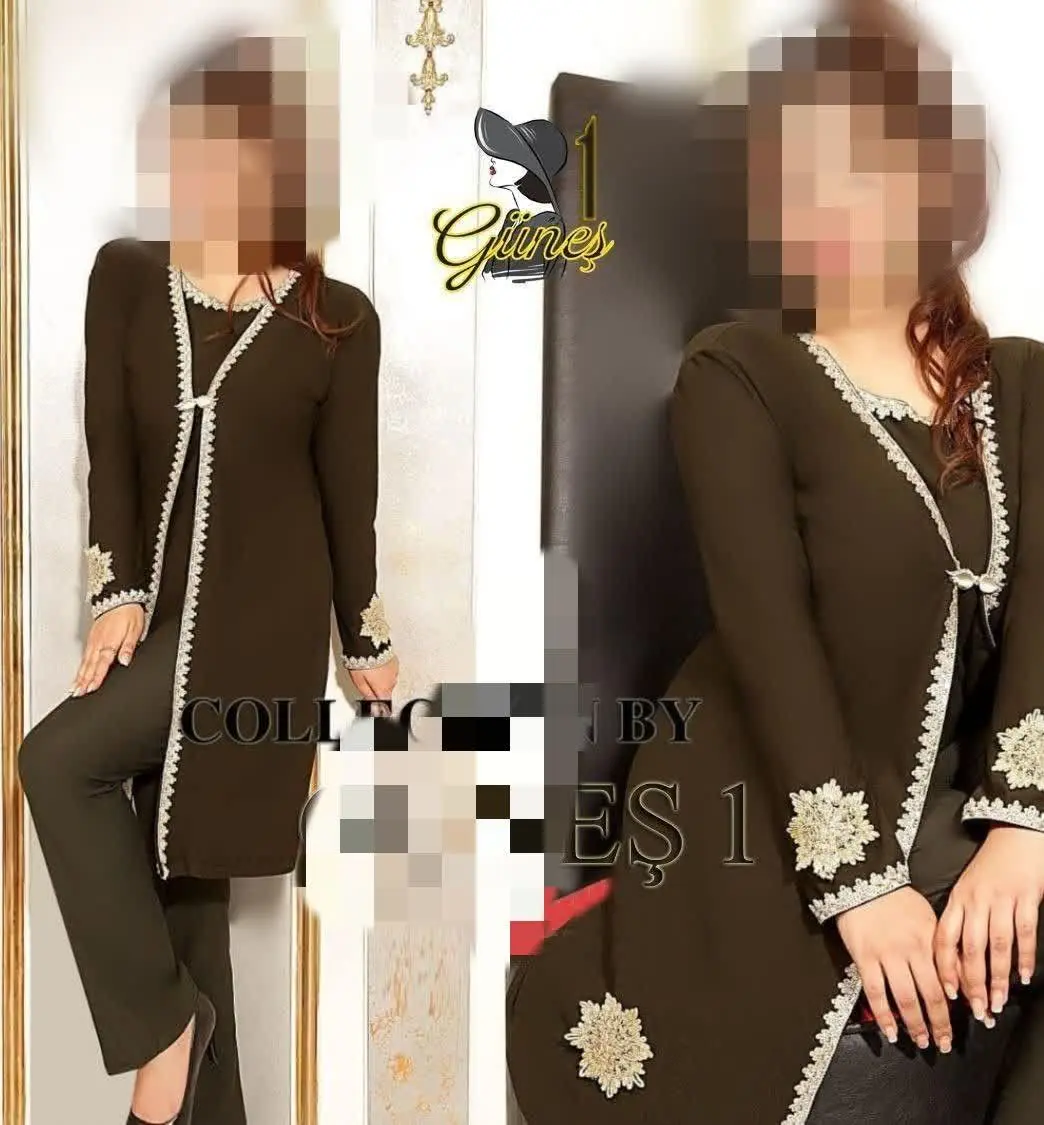 مدل چیچک #ست سه تکه 💞مانتو و زیره وصل بهم وشلوار قدرویه ۹۵
