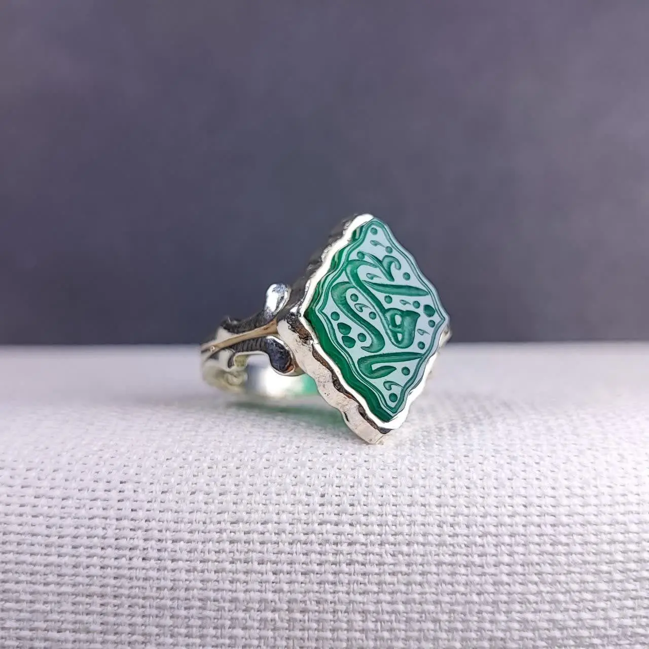 انگشتر شمسه عقیق سبز😍✨💍
