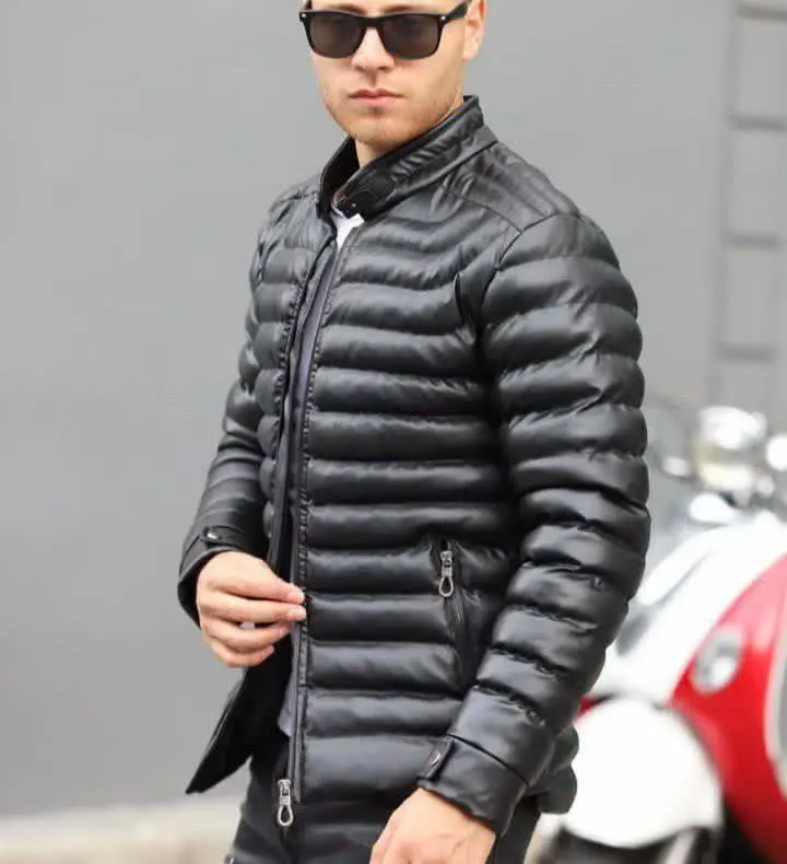 کاپشن چرم تیرکمانی
