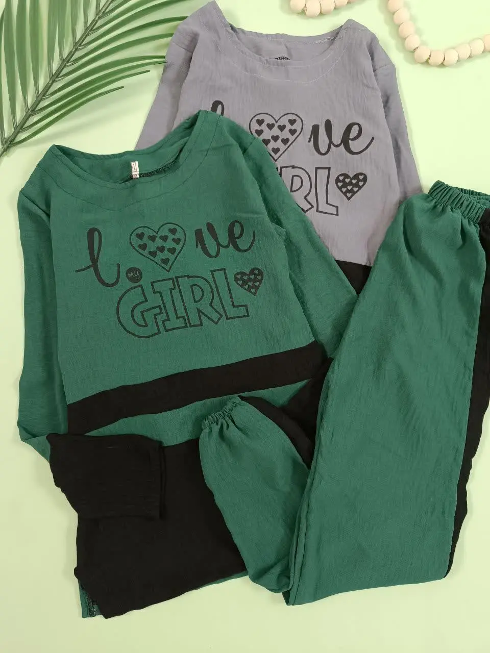 بلوز شلوار ابروبادی Love girl 
