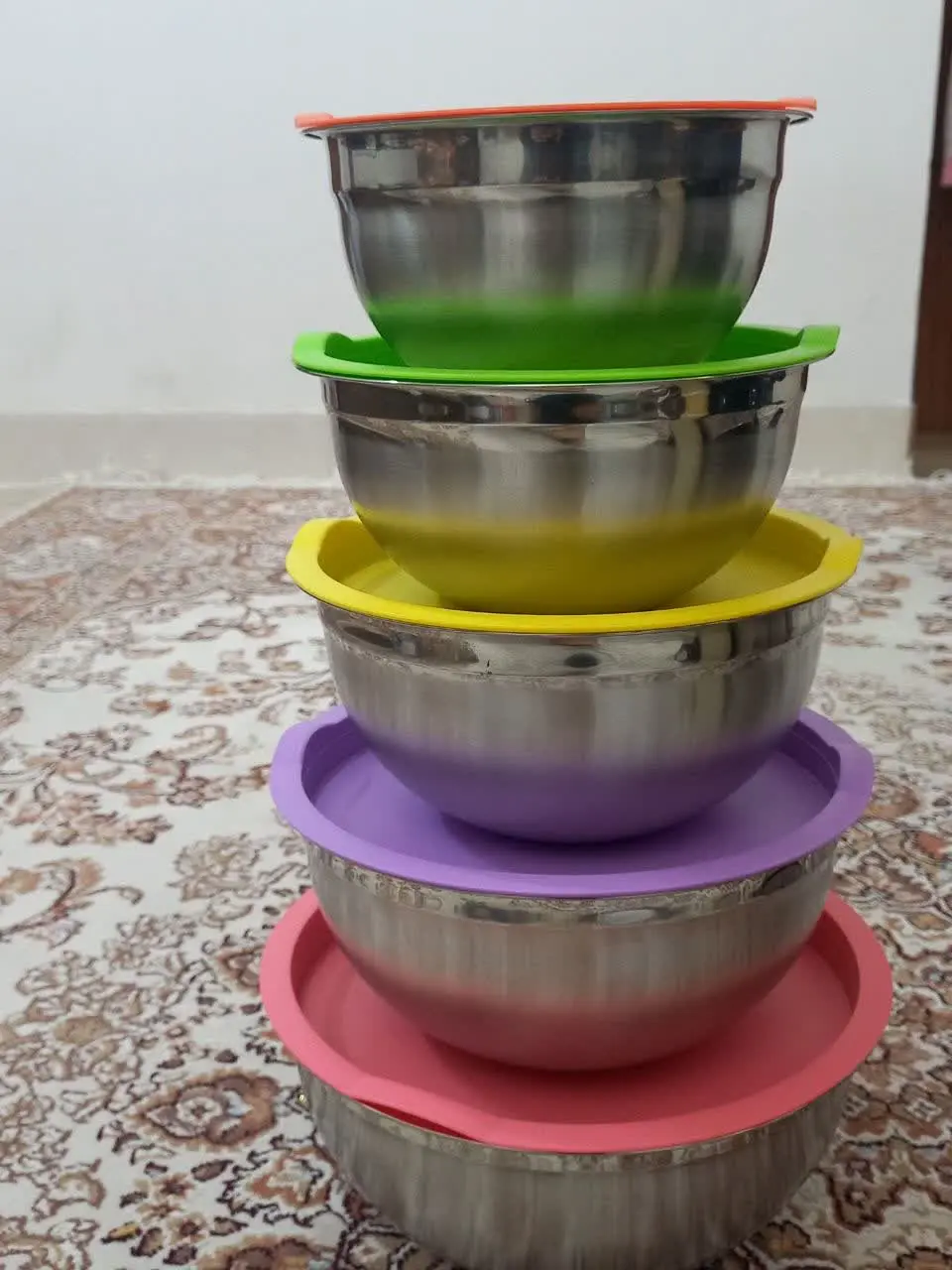 سرویس لگن ۵تیکه درب رنگی مارک ماکسیمان 
