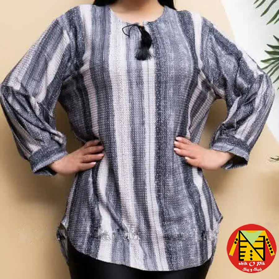 تونیک راه راه تسلا چاپی زنانه (ارسال رایگان) 
