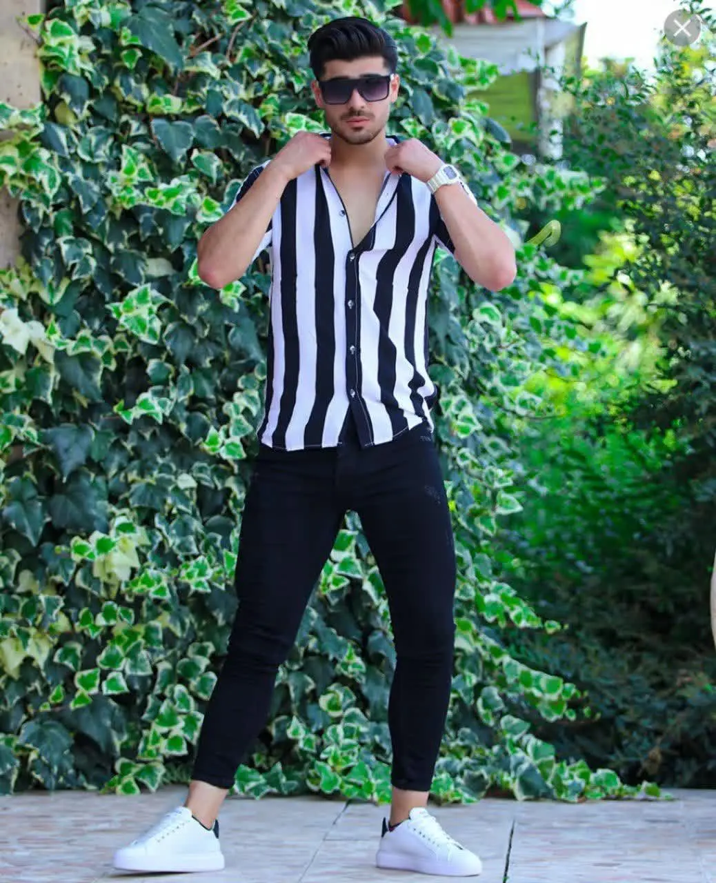 🔻نام: پیراهن راه راه مراکشی 
