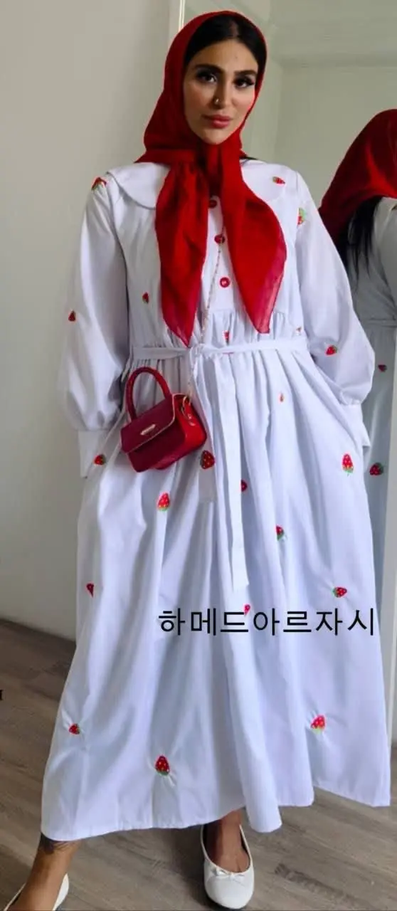 👚نام: پیراهن چیندار توت فرنگی🍓
