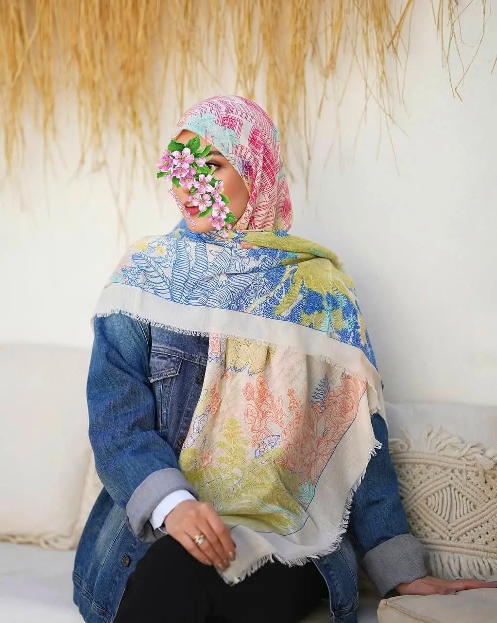 روسری نخ پنبه وارداتی 
