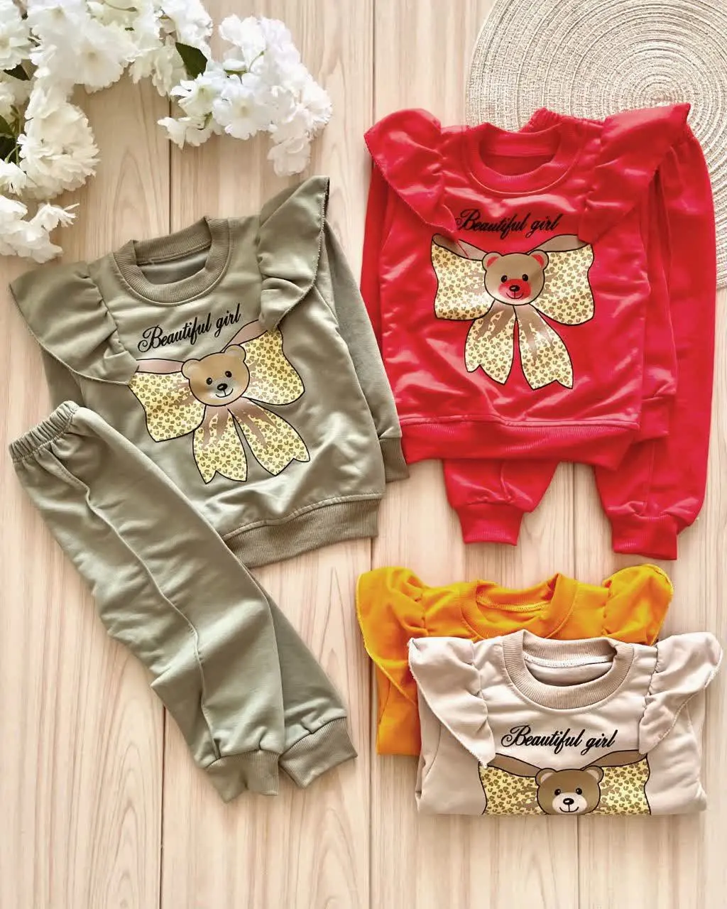 👕✨ بلوز شلوار آستین چین خرسی✨👖
