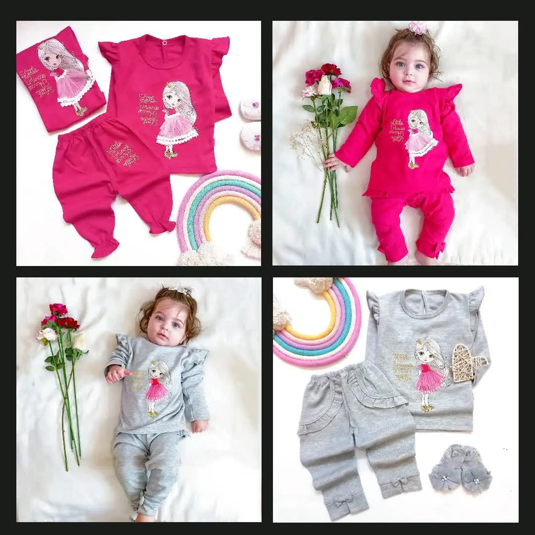 بلوز شلوار نوزادی دخترانه مدل بارلی 🌺
