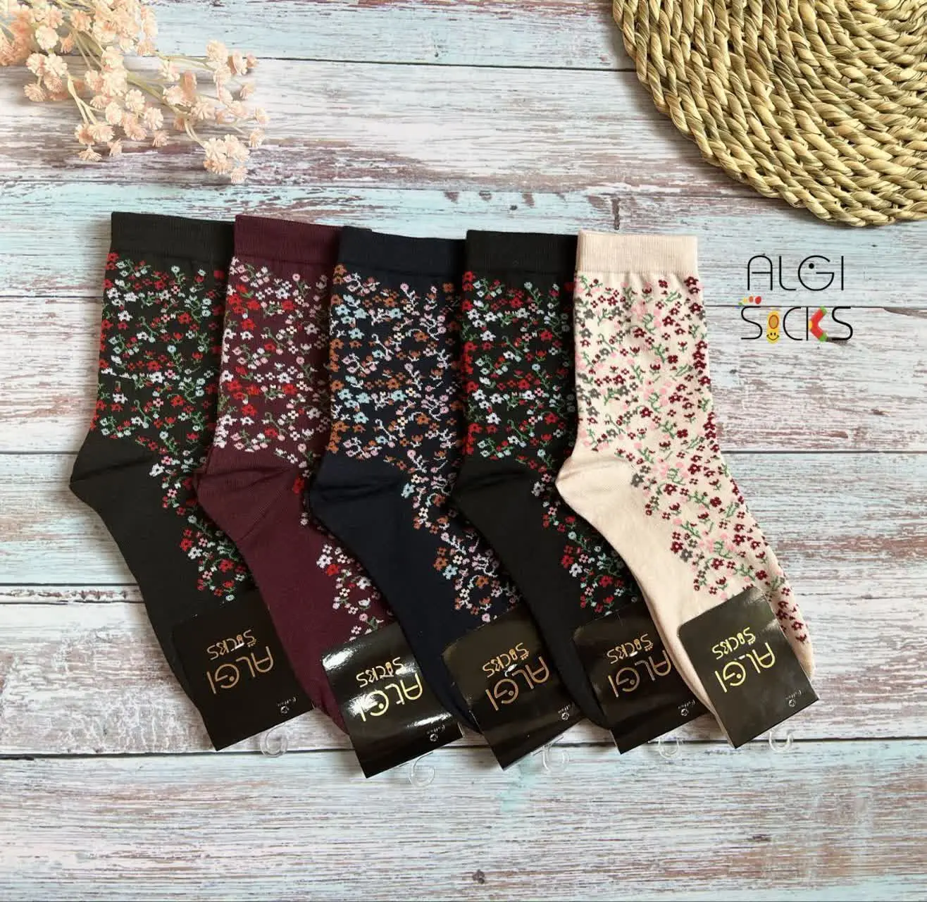 🌼جوراب ساقدار گل ریز، زنانه، دخترانه، لاکچری
