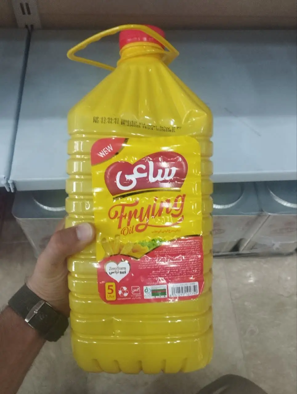 👈 روغن سرخ کردنی ۵ لیتری ساعی 
