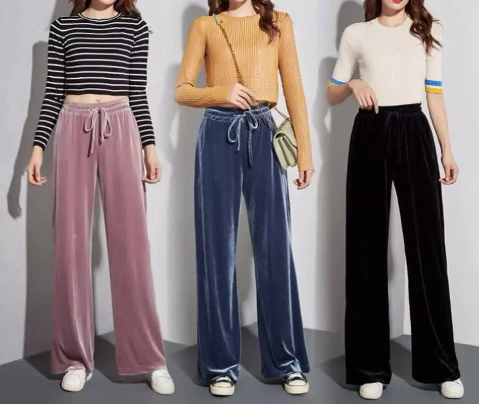 🍁 نام: شلوار بگ مخمل وارداتی
