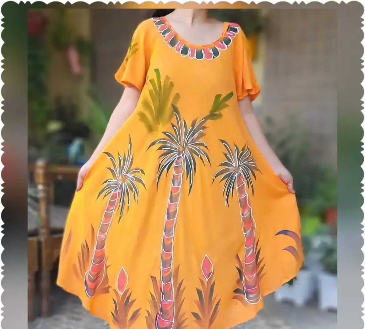 نام👗 سارافون آستین کوتاه آبرنگی
