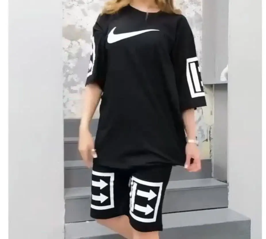 🖋نام: تیشرت لانگ و شلوارک فلش
