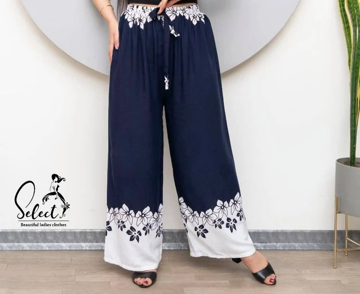 💥شلوار نخی حاشیه دار select
