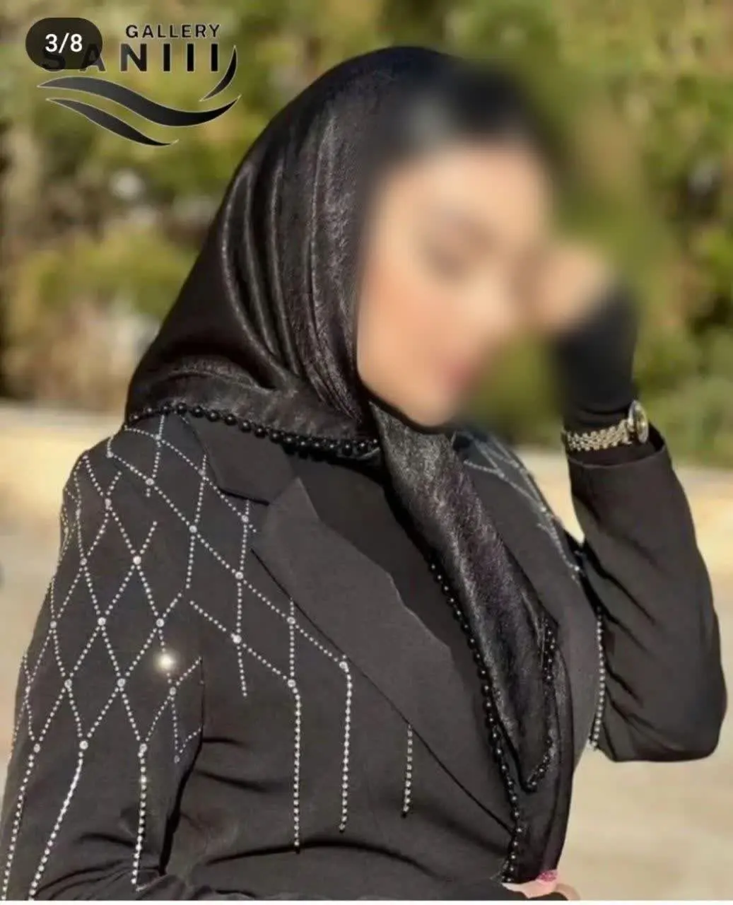 👑 #عنوان: روسری مینی کوپرا مرواریدی 
