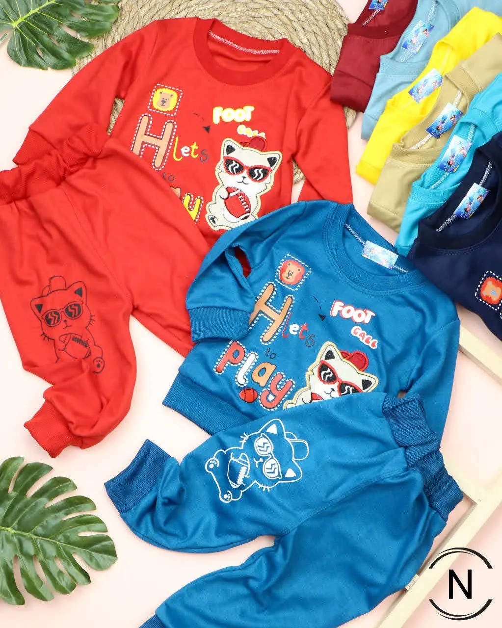 #بلوزشلواراسپرت گربه و بیسبال
