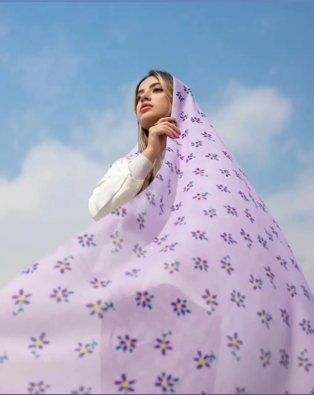 عزیزان عاشق بنفش 😍💜موجودی این شال محدود شد …
