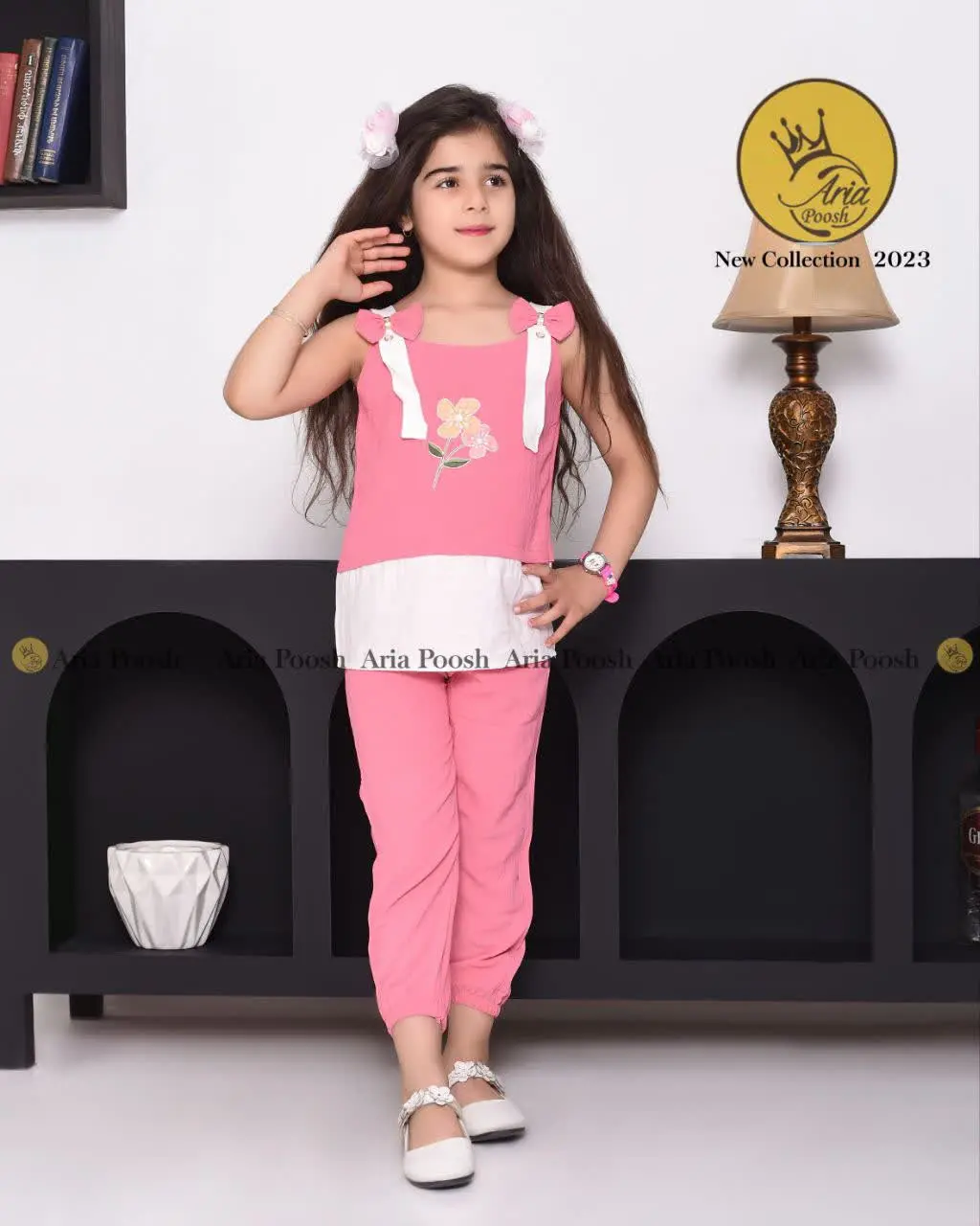 👗تاپ شلوار ابر وبادی پاپیونی
