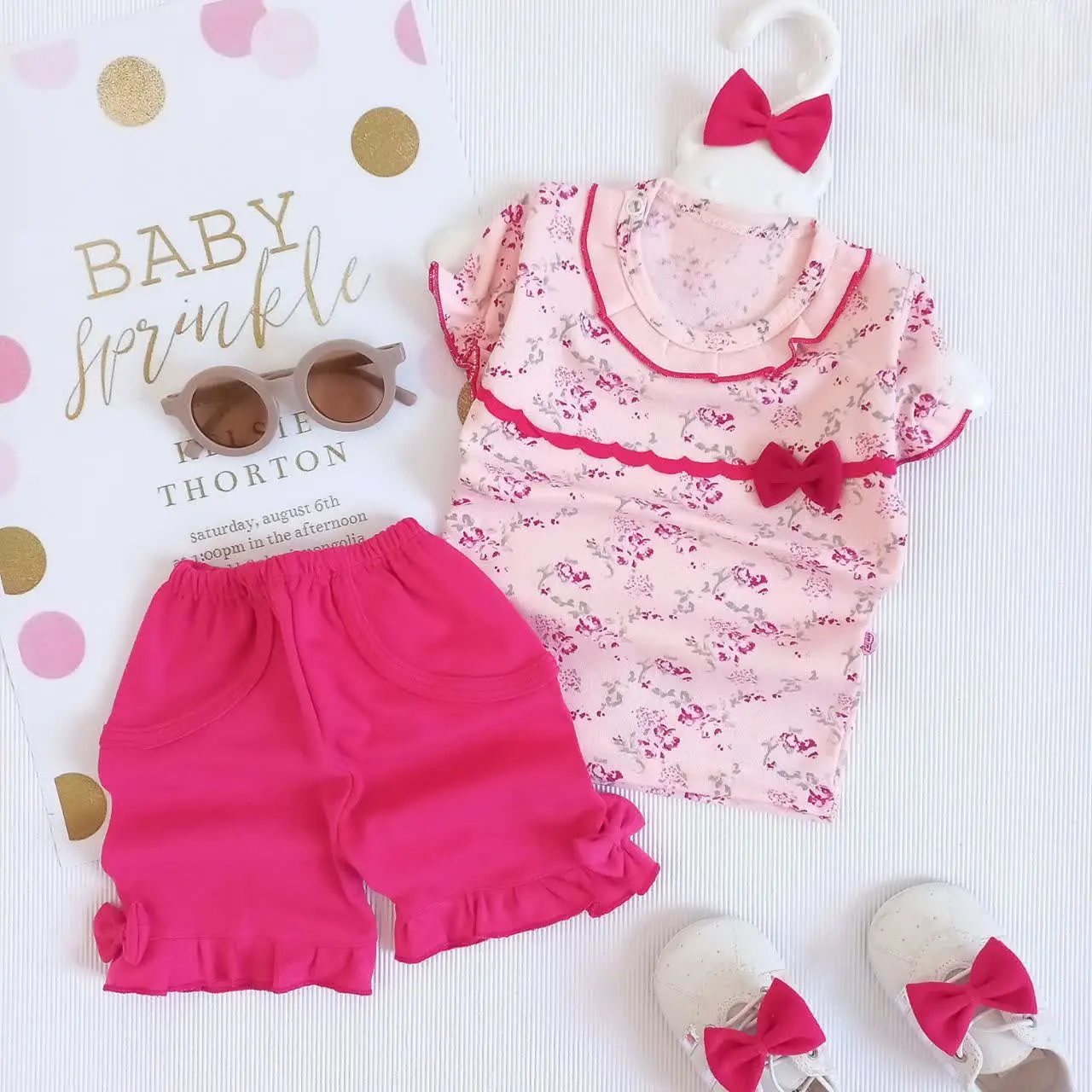 ❤️تیشرت شلوارک دخترانه گلسرخ❤️
