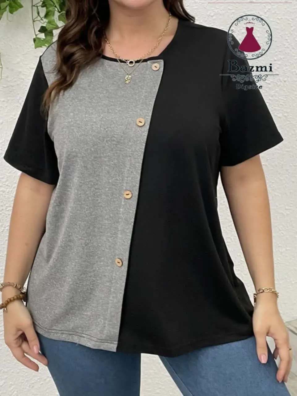 🌺تیشرت فانتزی دورنگ