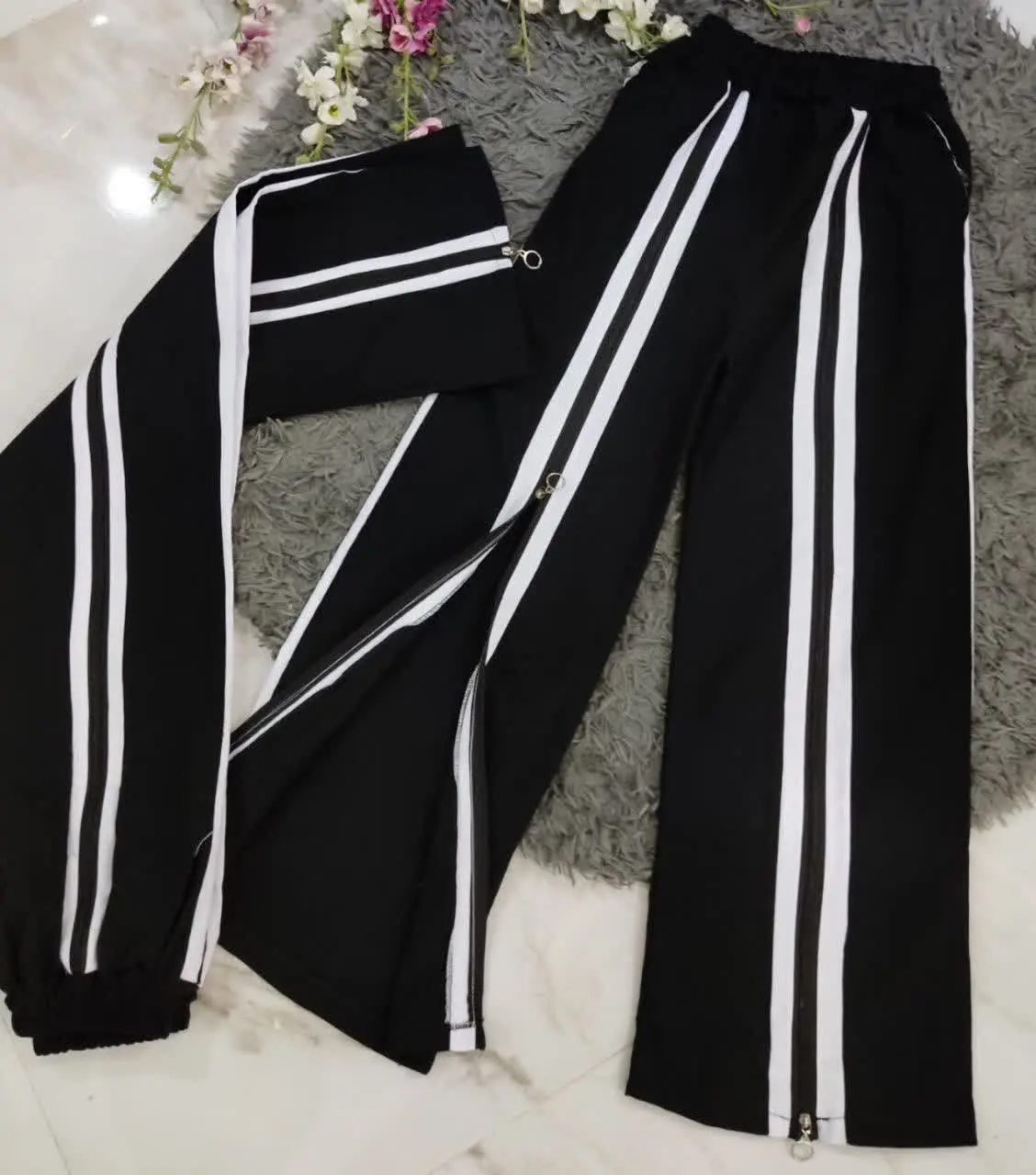 ❣نام: شلوار ساتین (جلو زیپ نوار دار) 
